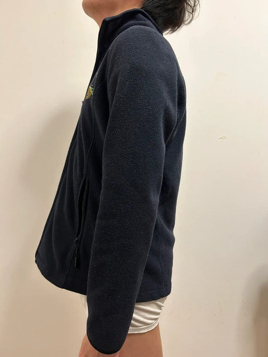 Thai Navy Embroidered Zip-Up Fleece Jacket | Travel Souvenir Style