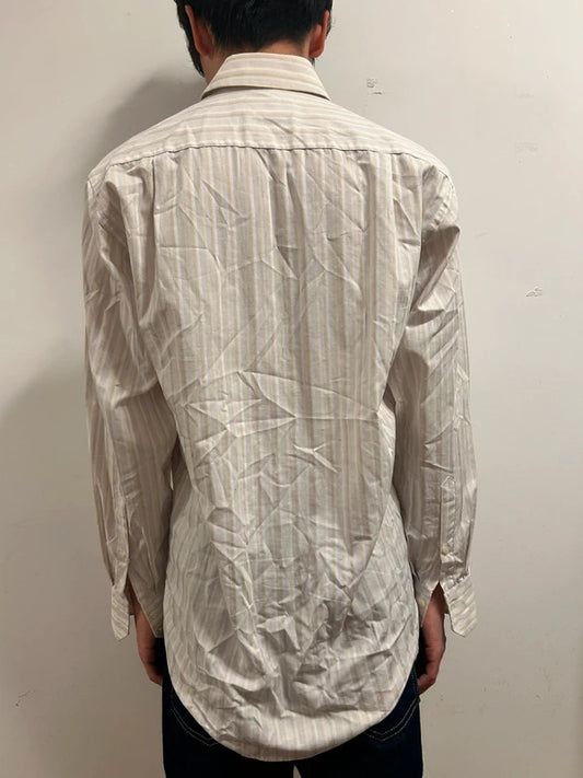 Marks & Spencer Tailoring Pure Cotton Striped Shirt 37cm 14.5
