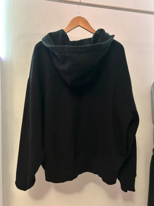 Topman Black Oversized Zip Hoodie M