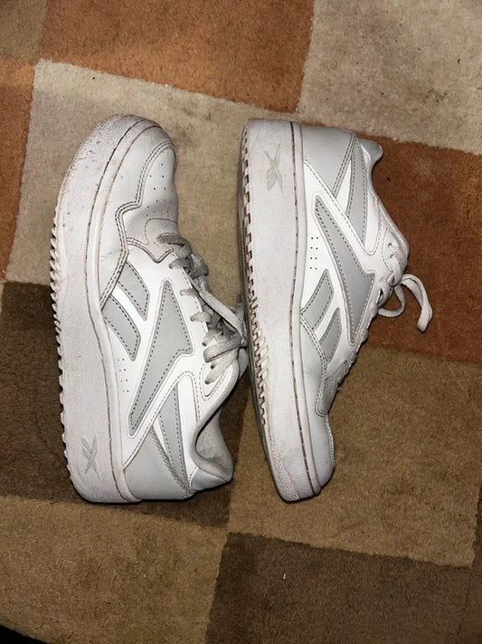 Reebok White Grey Trainers UK 4