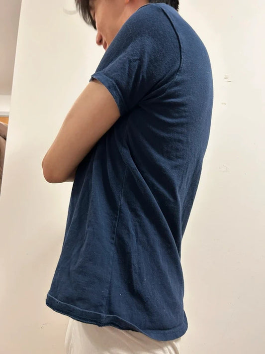 Thai Navy Embroidered T-Shirt | Cute Bangkok Travel Tee M