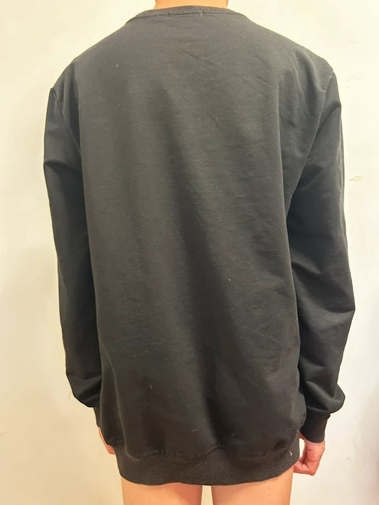 EA7 Emporio Armani Black Logo Sweatshirt | Sport Luxe Crewneck