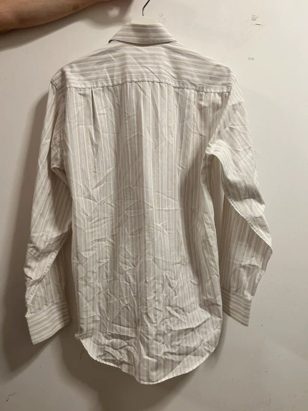 Marks & Spencer Tailoring Pure Cotton Striped Shirt 37cm 14.5