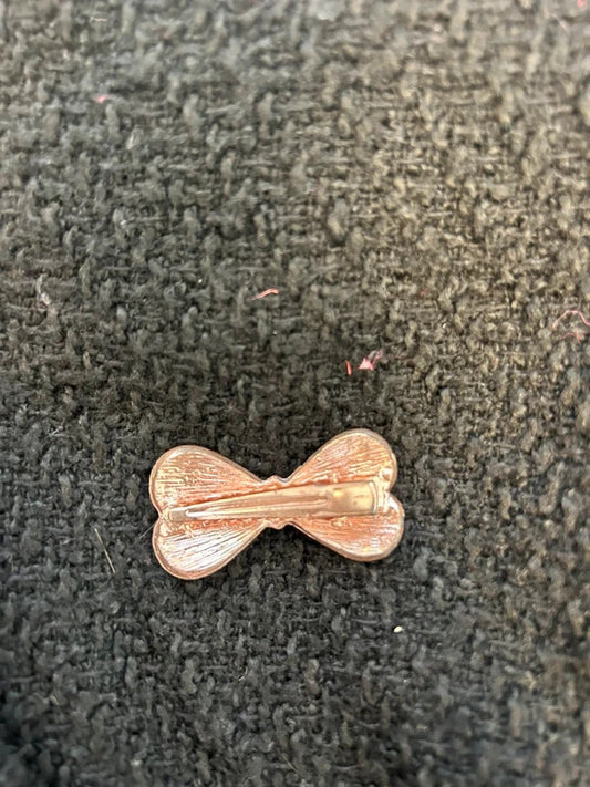 Rhinestone Bow Hair Clip Rose Gold Sparkly Coquette Balletcore Hair Accessory