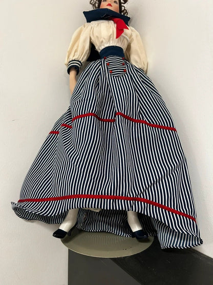 Franklin Heirloom Gibson Girl porcelain doll sailor dress vintage collectible