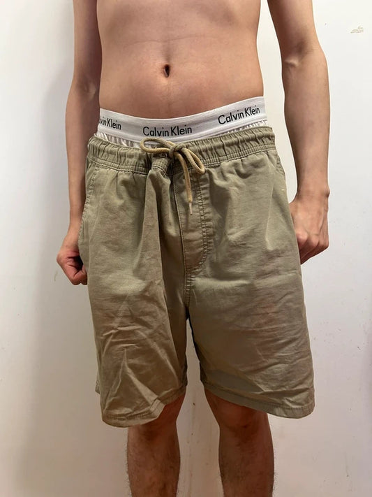 Vintage H&M Khaki Drawstring Utility Shorts | Men’s Regular Fit M