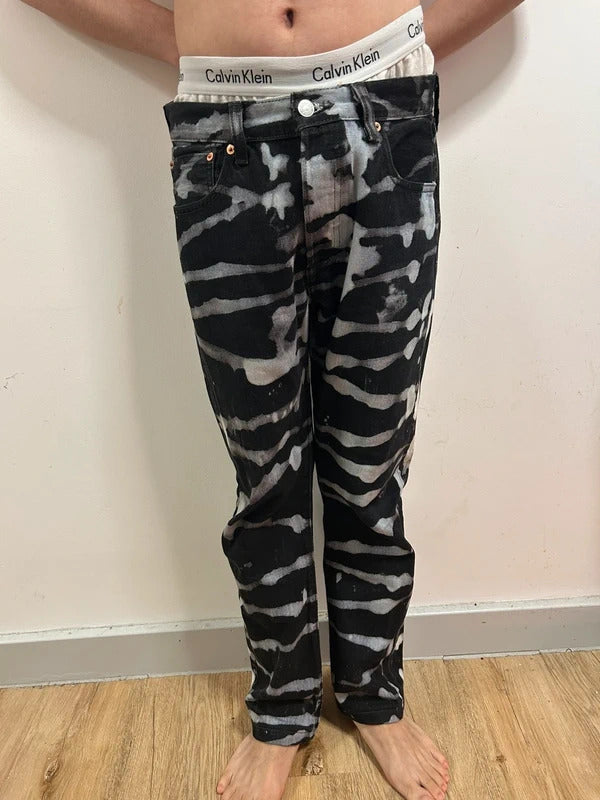 levi’s 501 black bleach wash jeans w30 l32