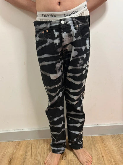 levi’s 501 black bleach wash jeans w30 l32