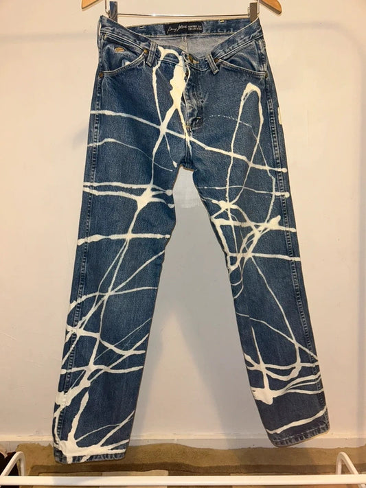 Vintage Wrangler Cowboy Cut jeans – custom bleach design
