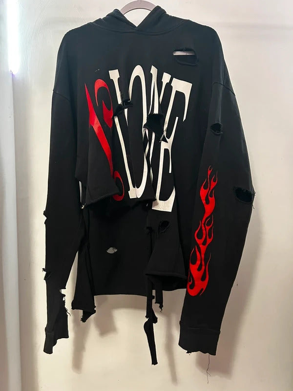 Custom Distressed Palm Angels x VLONE Hoodie Size M