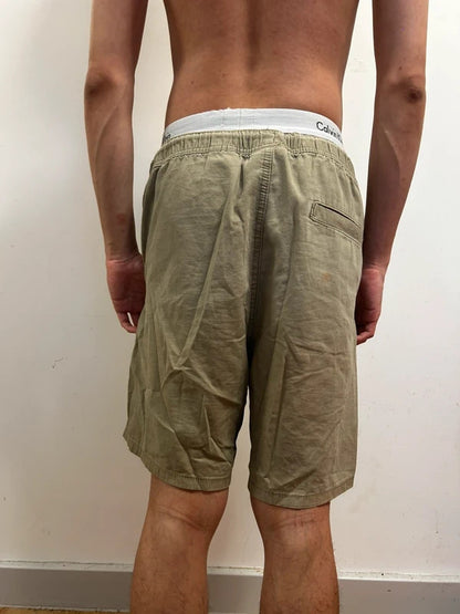 Vintage H&M Khaki Drawstring Utility Shorts | Men’s Regular Fit M