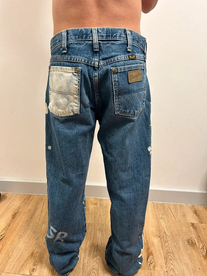 Wrangler Cowboy Cut Collection Abstract Print Jeans W30 L30