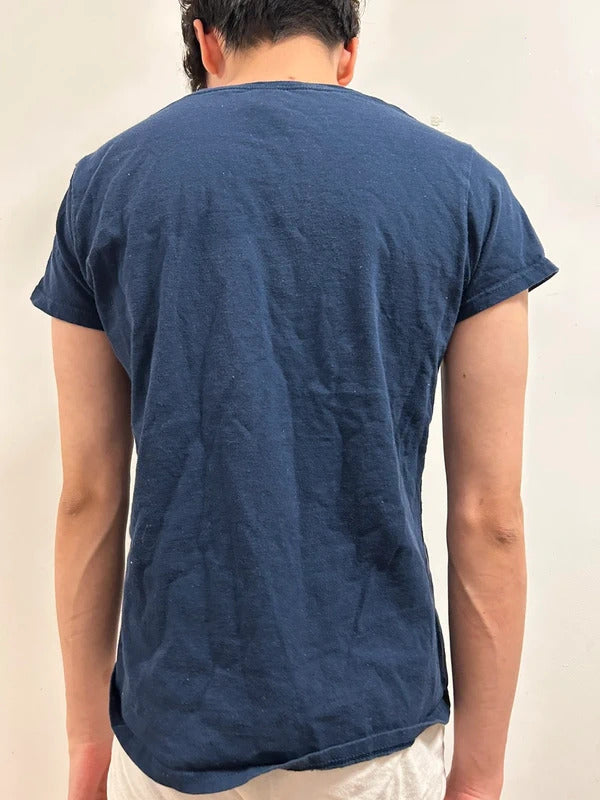 Thai Navy Embroidered T-Shirt | Cute Bangkok Travel Tee M
