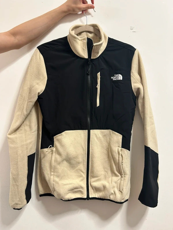 The North Face Cream Black Technical Fleece Jacket Men’s S
