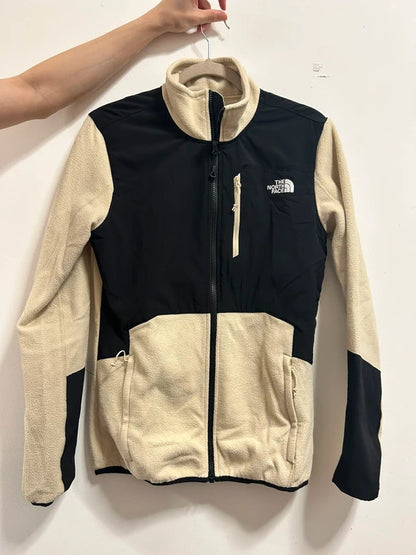 The North Face Cream Black Technical Fleece Jacket Men’s S