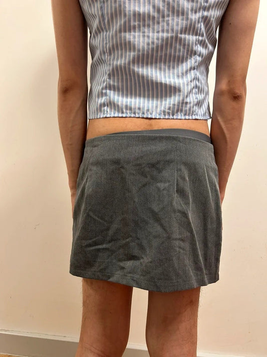 SHEIN Charcoal Grey Tailored Mini Skirt Size S / UK 8