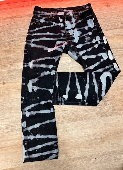 levi’s 501 black bleach wash jeans w30 l32