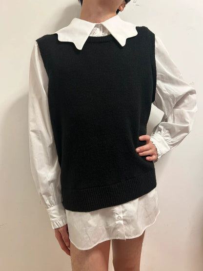 primark korean academy layered shirt top xl