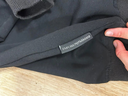 EA7 Emporio Armani Black Logo Sweatshirt | Sport Luxe Crewneck