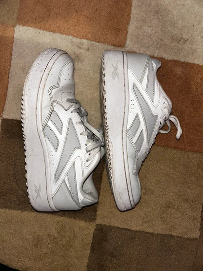 Reebok White Grey Trainers UK 4