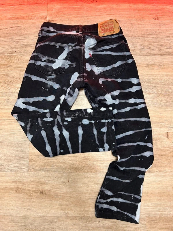 levi’s 501 black bleach wash jeans w30 l32