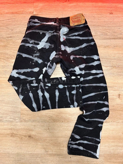 levi’s 501 black bleach wash jeans w30 l32