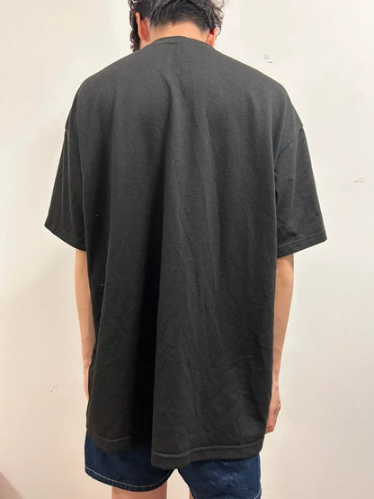 Black Oversized Bamboo Embroidered T-Shirt | Oriental Streetwear XXL