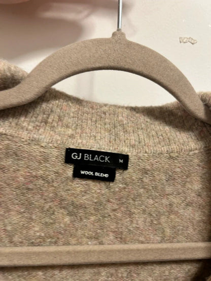 old money Gloria Jeans Beige Wool Blend short sleeve Knit polo top Size M