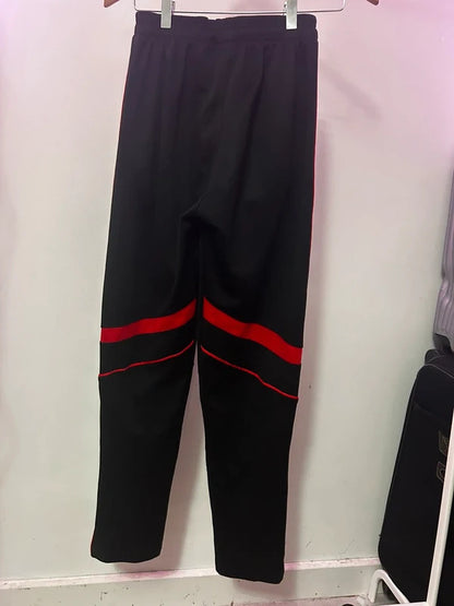 Black Red Stripe Track Pants  / 175 92A