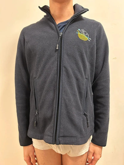 Thai Navy Embroidered Zip-Up Fleece Jacket | Travel Souvenir Style