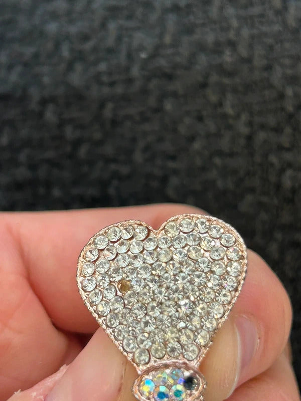 Rhinestone Bow Hair Clip Rose Gold Sparkly Coquette Balletcore Hair Accessory