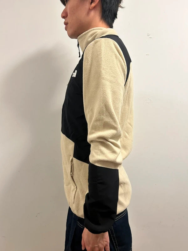 The North Face Cream Black Technical Fleece Jacket Men’s S
