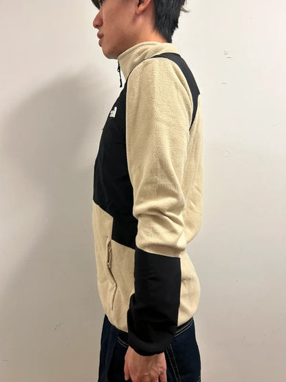 The North Face Cream Black Technical Fleece Jacket Men’s S