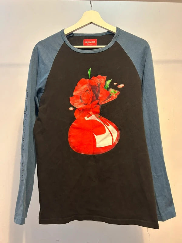 Supreme long sleeve graphic tee – rose print