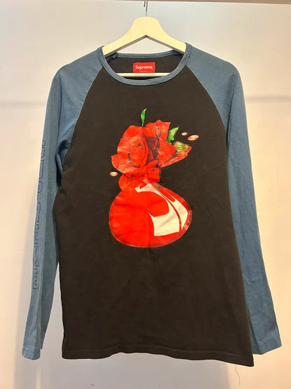 Supreme long sleeve graphic tee – rose print