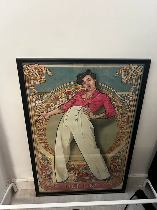 Harry Styles Fine Line Era Framed Fan Art Poster / Vintage Style Wall Decor