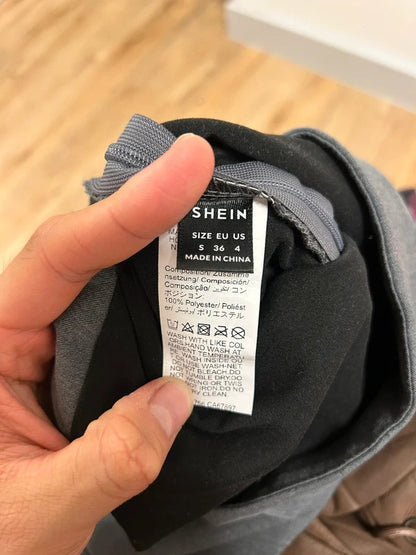 SHEIN Charcoal Grey Tailored Mini Skirt Size S / UK 8