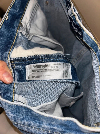 Vintage Wrangler Cowboy Cut jeans – custom bleach design