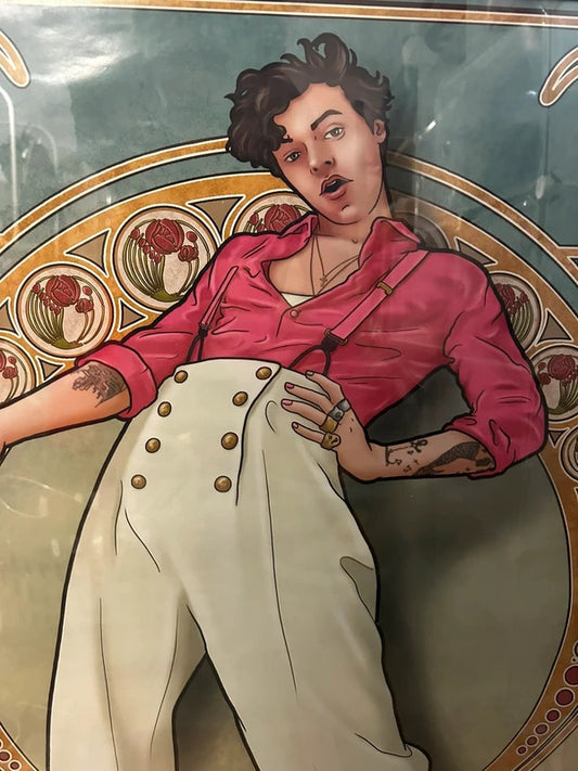 Harry Styles Fine Line Era Framed Fan Art Poster / Vintage Style Wall Decor