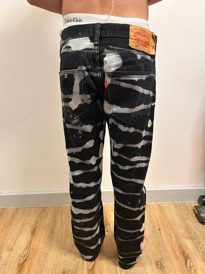 levi’s 501 black bleach wash jeans w30 l32