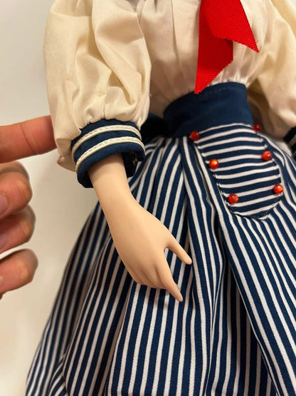 Franklin Heirloom Gibson Girl porcelain doll sailor dress vintage collectible