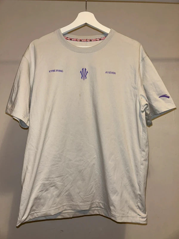Anta x Kyrie Irving A11EVEN Grey Graphic T Shirt, Size L