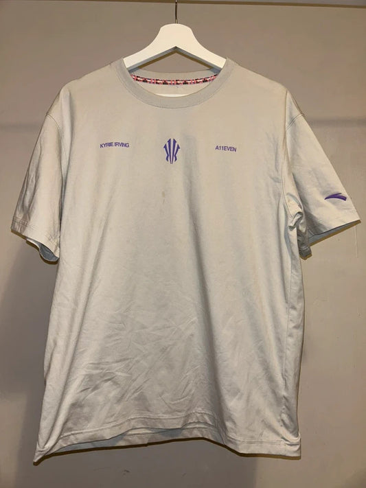 Anta x Kyrie Irving A11EVEN Grey Graphic T Shirt, Size L