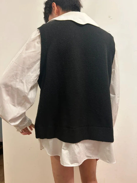 primark korean academy layered shirt top xl