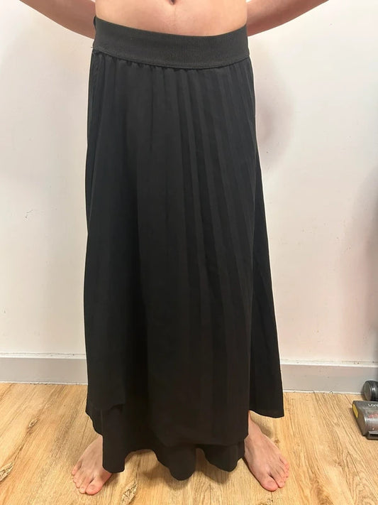 COS Black Pleated Midi Skirt EUR 44 | Minimalist Quiet Luxury Skirt