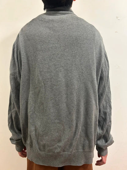 crew clothing grey quarter zip jumper xxl organic cotton