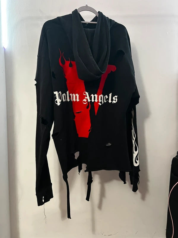 Custom Distressed Palm Angels x VLONE Hoodie Size M