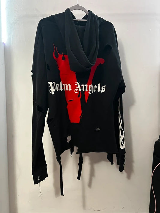 Custom Distressed Palm Angels x VLONE Hoodie Size M