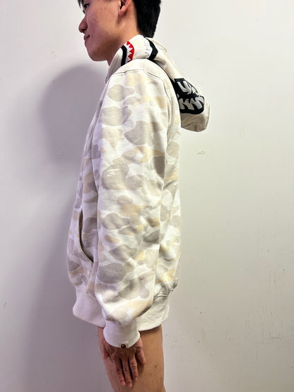 A Bathing Ape BAPE Shark Full Zip Camo Hoodie Made in Japan XXL