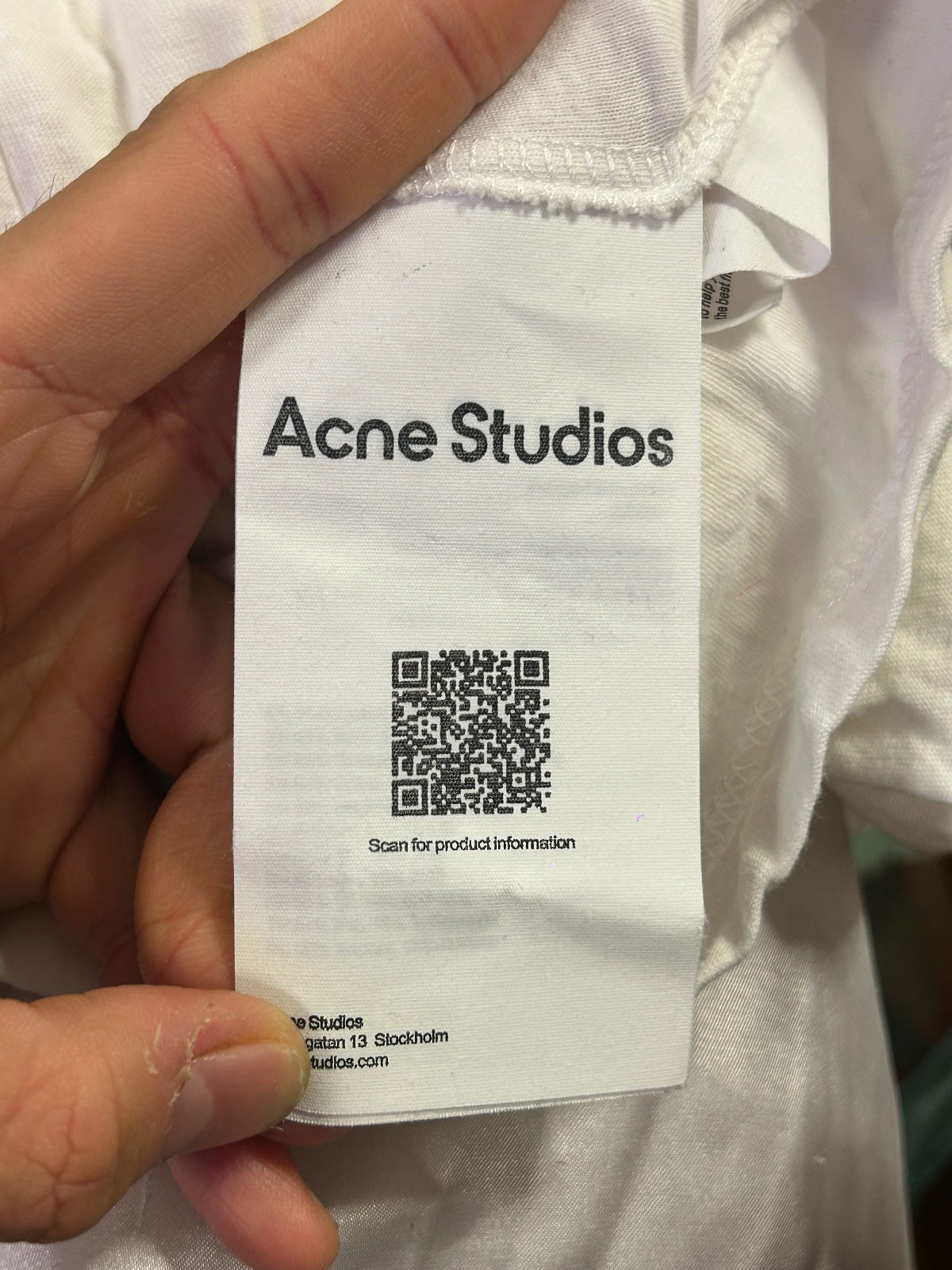 Acne Studios Stockholm 1996 Logo T-Shirt White Unisex Portugal Made